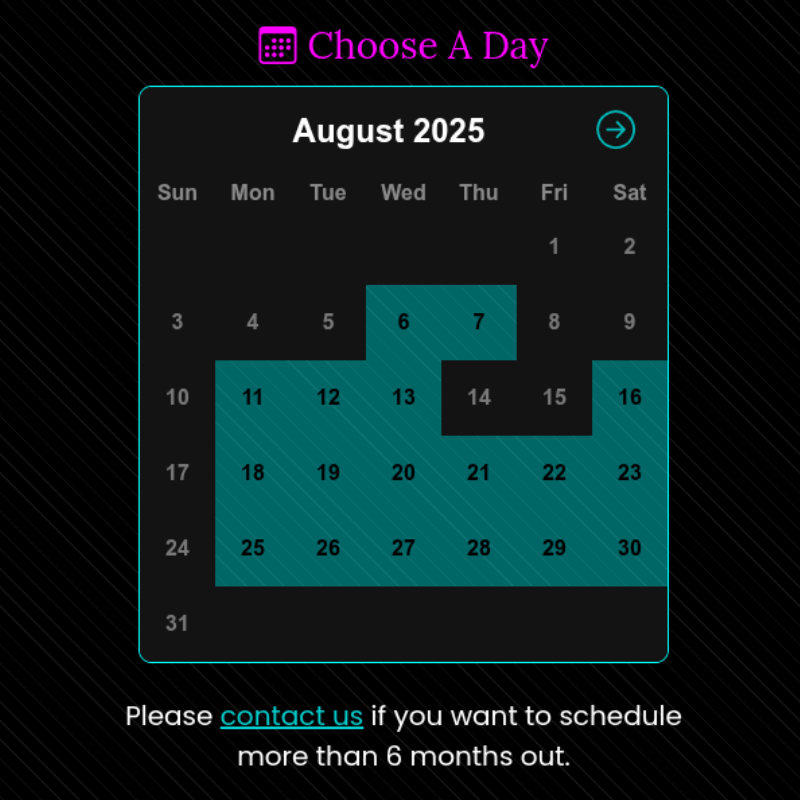 Scheduling System Screenshot